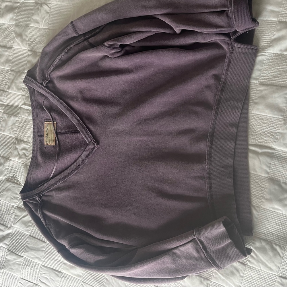 We The Free Purple V-Neck Sweatshirt